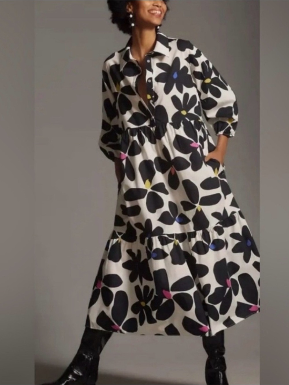 Anthropologie: Bettina Tiered Shirt Dress by Maeve